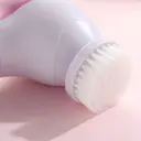 Electric Facial Cleansing Brush, Effective Cleanser vs Manual, 5 Brush Heads, 2 Speed Settings, White/Pink image 4