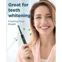 Coulax Hollow-Cup Sonic Electric Toothbrush - 40,000 VPM, 5 Modes, 120-Day Battery, 8 DuPont Brush Heads, Travel Case & Stand - Black image 6