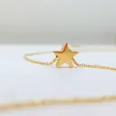 16-Inch 18K Gold Plated Star Charm Necklace, Celestial Stainless Steel Dainty Pendant image 4
