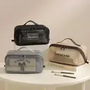 Verbex H7 Gray High-Value Makeup Handbag Travel Bag/Cosmetic Pouch/Storage Bag/Multifunctional Popular Mesh Pillow Travel Portable Bag image 2