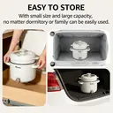 IAGREEA Slow Cooker, 2.6L 1000W Small Crock Pot with Steamer - 2 Heat Manual Control Slow Cooker, Non-Stick Electric Pot for Raman, Soup, Noodles, Steak, Oatmeal, Rapid, with Temperature control image 1