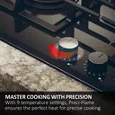 Haier HAVG6BF4TBPB Series 4 60cm Gas on Glass Hob with Preci Flame - Black image 4