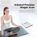 Arboleaf CS20H Digital Body Fat Scale, Precise Weight Measurement, Clear Digital Display (lb), High-Precision Sensor, Durable Tempered Glass Surface, Ideal for Home and Bathroom Use, White image 5