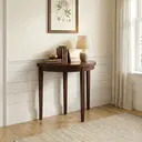 Dining & Console Table Hanover Round/Half Moon Extendable Walnut D:90cm image 5