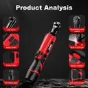 EAFC 12V 45NM Electric Ratchet Wrench 3/8 GJ04 Corner Detail Space Wrench Rechargeable Battery 7500mah(2500mAh*3) Tools for Motorcycle Home Mahine image 3