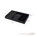 Oirlv Jewelry Display Tray Organizer Inserts Luxury, Stackable PU leather Jewelry Trays, Jewelry Trays For Drawer Men Women Jewelry Storage Display Case for Rings Stud Necklaces,Size 35*24*3cm image 9