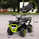 AIYAPLAY 12V Kids Electric Ride on ATV, Battery Powered Quad Bike with 4 Suspension Wheels, Forward Reverse Function Green image 6