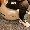 Capelli Sport Ballon d'exercice 65 cm, ballon de yoga, ballon de fitness, ballon d'équilibre et de stabilité, ballon de grossesse, ballon de gym pour le renforcement du tronc, rééducation physique, chaise de bureau à ballon de yoga, antidérapant et anti-éclatement image 2