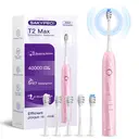 SAKYPRORAL Smart Electric Toothbrush, 6 brush heads, 5 brushing modes, 75-day ultra-long battery life, smart timer, essential for oral hygiene，Pink image 5