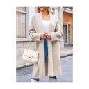 Women's Long Cardigan Sweaters Chunky Open Front Oversized Slouchy Knit Fall Trendy Coatigan Jackets (apricot, M) image 1