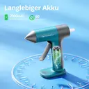 TILSWALL Kabellose Heißklebepistole mit (20 Stück) 7 x 140 mm Klebesticks, Mini wiederaufladbare Heißklebepistole USB-C, 30 s schnelles Aufheizen, Tropfstopp-Düse, ideal für DIY, Basteln & Reparaturen – Blau image 4