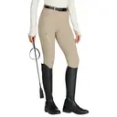 Willit Women's Riding Pants Full Seat Silicone Breeches Equestrian Horseback Riding Tights with Zipped Pocket Khaki S image 0