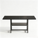 Table à manger rectangulaire style industriel 160×90×76 cm Étagère de rangement multifonction Table pour 4-6 personnes Pour salon/cuisine/salle à manger image 0
