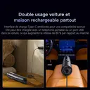 Fanttik Style EasyWox Q808 Aspirateur de voiture, aspiration puissante 16 500 Pa, moteur sans balais 120 W, soufflerie et aspiration bidirectionnelles, boîtier en alliage d’aluminium haute résistance, réglage à double vitesse, gris image 4