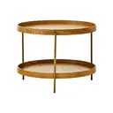 Interiors by Premier Side Table Viborg Round Natural 2 Shelf image 3