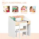 HOMCOM Kids Desk and Chair Set 2 Pieces Children Study Table with Storage Pull-Out Drawer Bookshelf for 3-6 Years Writing, Reading, Drawing image 6