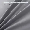 Housse de couette MENDALE - Ensemble de literie de qualité supérieure - Housse de couette 240*220 cm avec taie d'oreiller 65*65 cm - Microfibre douce brossée - Gris foncé et gris clair image 6