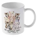 Alphynix 1 Mug céramique blanc 33cl avec un rassemblement ludique de chatons multicolores, cadeau vibrant et joyeux pour admirateurs de chats cette saison de fêtes,Le cadeau de la saint-valentin, cadeau d’anniversaire image 3