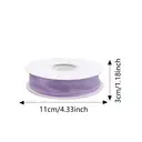 JU7CER 2-piece Princess Snow Tulle Fishtail Ribbon Set [Lavender Purple] 2.5cm x 18m Bow-Style Wavy Tulle Plain Silk Ribbon Floral Packaging Material Ribbon image 3