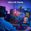 EMEET 4K Webcam with Sony Sensor, PDAF Autofocus, Noise-Reducing Microphones, Adjustable 73° FOV, Privacy Cover, Plug & Play USB Webcam + Tripod image 5