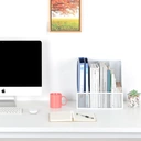 Senhoglb Porte-revues A4 en métal de bureau, blanc, Offre Nouvel An, Idées cadeaux top image 5