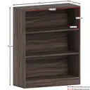 Vida Designs Bookcase Cambridge 3 Shelves Walnut image 6