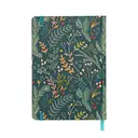 Jubiluu Carnet ligné A5 à couverture rigide texturée avec marque-pages et élastique - Forest Foliage image 1