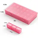 VVM  3X A Day Weekly Pill Organizer, 7-Day Medicine Pill Organizer, 3 Times a Day, Travel Pill Case Container for Vitamins, Supplements, Red image 5