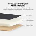 HOMCOM 2 Seater Sofa, Modern Faux Leather Couch Settee, Upholstered Small Sofa Loveseat with Wood Legs, Side Pocket for Living Room, Bedroom, Office, Black image 5