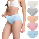 BAMBOO COOL Womens Briefs Underwear Lady Breathable Knickers with Mid Waist Color Group D M (5 Pack) image 0