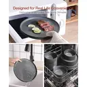 Richmount Starlight Serie Geschirr-Set  - 18-teilig， für 6 Personen， Keramik， mit Servierplatten， Salattellern und Müslischalen， spülmaschinen- und mikrowellengeeignet， matt dunkelgrau image 4