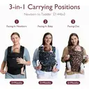 Momcozy Leopard Ergonomic Baby Carrier for 7-44 lbs image 2