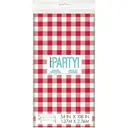 Unique Plastic Table Cover, Red Gingham, 1.37 x 2.74m image 2