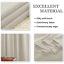 PONY DANCE Blackout Curtains with Eyelet, 2 Panels W140xL175cm (W55xL69inch), Light Beige image 7