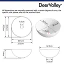 DeerValley Round Bathroom Vessel Sink, Modern Above Counter Ceramic Vanity Vessel Sink, 32.5 x 32.5 x 14cm Bathroom Art Basin (White) image 7