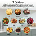 Hisense 6.3L Air Fryer - Black, 1800W,  Energy-Saving, Colour Touch Display, Cooker with 10 Cooking Functions, HAF1800DCDUK image 6