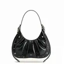 JW PEI Le sac à main hobo en denim froncé Gabbi - Noir image 0