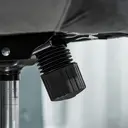 HOMCOM Swivel Dressing Stool, Velvet-feel Upholstered Vanity Chair, Adjustable Height Tub Makeup Chair with Button Tufting and Thick Padding for Bedroom, Grey image 8