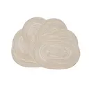 Lot de 6 sets de table ovales tressés 30 x 45 cm - Café au lait image 0