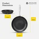 Good Food by Tower Hard Anodised 28cm Frying Pan, Induction Compatible, Grey image 3