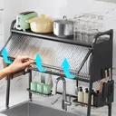 Cooker King Kitchen Shelf Dish RackDrainer Countertop Sink OpbergrekDish RackKnife RackCutting Board Rack Upgraded 95cm image 2