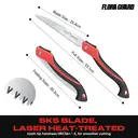 FLORA GUARD 10 Inch Folding Pruning Saw, Quality SK-5 Steel, Soft Grip Hand Saw for Wood Gardening Camping Bushcraft image 6