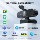 EMEET 4K Webcam with Dual Noise-Reducing Microphones, Auto Light Adjustment, 360° Rotatable Mount, Plug & Play USB Webcam for Windows/macOS，E3131 image 6