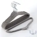 30 Pack Kids' Velvet Non-Slip Clothes Hangers, Space-Saving, Grey, Perfect for Toddler & Children's Clothing image 0