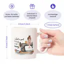 Alphynix 1 Mug 33cl amoureuse de livres couture, cadeau à thème "Juste une fille" avec design illustré pour Thanksgiving ou Noël,Le cadeau de la saint-valentin, cadeau d’anniversaire image 7