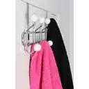 Essentials by Premier Over Door Hanger With White Ceramic Balls, Durable Metal Frame With Multiple Hooks For Bags Or Towels image 1
