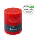 Spaas Pillar Candle Rustic Unscented Red D:10 x H:13cm image 2