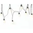White Label SALE Black PVC LED String Lights with E27 Base | 10×3L Warm White A60 Transparent Bulbs (30cm Spacing),Non-Connectable, 300cm Lead Wire | GS Certified, Steady-On Mode image 2