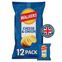 Walkers Cheese & Onion Crisps 12x25g image 1