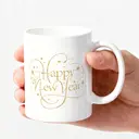 Alphynix 1 Mug Nouvel An 2026, tasse à café 33cl Bonne Année avec étoiles dorées pailletées, cadeau festif pour amis famille,Le cadeau de la saint-valentin, cadeau d’anniversaire image 2